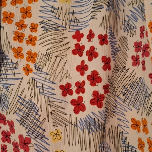 Vintage Donnkenny Floral Blouse SZ 3X 100% Polyester Vacation Casual - Picture 2 of 3